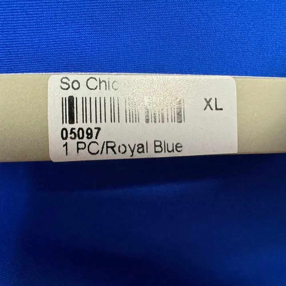 Gooseberry Seaside Swimsuit One Piece So Chic Royal Blue NWT XL Beach Vacation - Picture 3 of 4